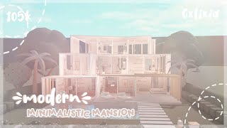 Bloxburg  Modern Minimal Mansion 100k Exterior  House Build [upl. by Nwahsyd715]