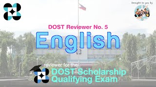 DOST Scholarship Qualifying Exam Reviewer No 5 English  reviewcentral dostscholar dost [upl. by Ocnarf]