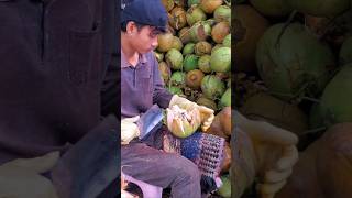 Easy way to cut Coconut fruit fruit coconut cuttingskills shorts [upl. by Akamahs]