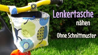 Lenkertasche  Nähanleitung  OHNE Schnittmuster  Nähtinchen [upl. by Barth]