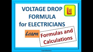 VOLTAGE DROP FORMULA Which formula to use and how to do the calculations correctly [upl. by Oznohpla]