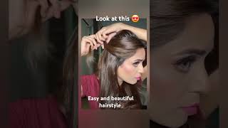 Easy and beautiful hairstyle hairstyles tutorial hairstylist  trending ytshorts sneakpeak [upl. by Namreg]