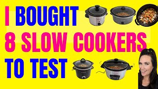 😮I BOUGHT 8 SLOW COOKERS TO REVIEW 🍲Top Best Slow Cookers Reviews 2024  Best Crock Pot Review 2024 [upl. by Akiemahs]