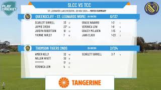 Queenscliff  St Leonards Women  2nd XI v Thomson Tigers 2nds [upl. by Akila430]