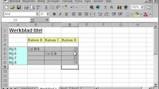 EXCEL Les 6 werkbladen cellen kolommen rijen optellen aftrekken delen vermenigvuldigen [upl. by Hidie]