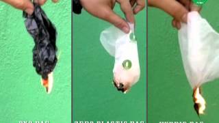 Comparison of Zero Plastic Bags vs Other degradable bags  Burning Test [upl. by Tristan]