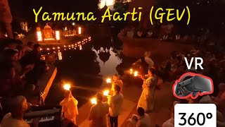 Yamuna Aarti by Sachinandan Prabhu  Govardhan Eco Village GEV ISKCON in 360 VR [upl. by Aylad412]