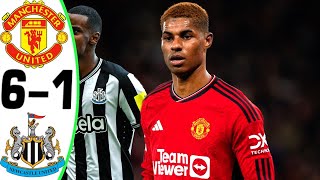 Manchester United vs Newcastle 61  All Goals and Highlights  2024 🔥 RASHFORD [upl. by Nananne435]