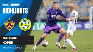 Maribor 3  1 Koper  27 krog 202324 PrvaLigaTelemach [upl. by Edward817]