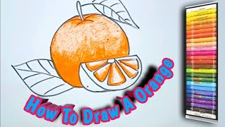 How to draw Orange  Easy orange drawing  Orange Fruits drawingorange step by step easy drawing [upl. by Elac837]