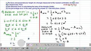 MATH FORM3 APPROXIMATIONS AND ERRORS LESSON 3 [upl. by Dorolice]