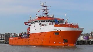 GLOMAR WAVE  Offshore accommodationsupport ship arriving at Great Yarmouth 29421 [upl. by Boyt]