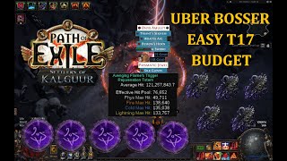 Poe 325  Budget  Uber Boss Killer  Easy T17  Cheapest Build  Tanky  High DMG Flamewood Totem [upl. by Aehtela]