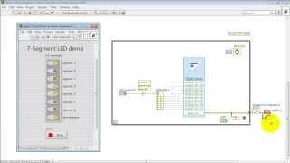 NI myRIO quotSevenSegment LED demoquot LabVIEW project [upl. by Sanoj]