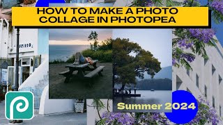 How to Make a PHOTO COLLAGE in PHOTOPEA [upl. by Hintze569]