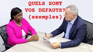 Défauts en entretien dembauche Exemples de réponses à cette question [upl. by Ieluuk572]