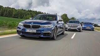 2018 BMW M550i vs 2018 Audi S6 vs 2018 Mercedes AMG E43 [upl. by Aural456]