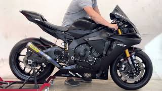 Yamaha YzfR1 2017 Exhaust sound Arrow full system [upl. by Nnyre]