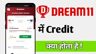 Dream11 Me Credit Ka Matlab Kya Hota Hai Dream11 Credit Feature [upl. by Orvah712]