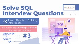 Solve SQL Interview Question  UnitedHealth  Difficulty Medium  Patient Support Analysis [upl. by Airtal]