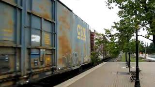 Southbound Canadian Pacific freight Lake Forest Illinois [upl. by Anetsirhc]