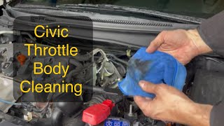 Clean Throttle Body on a 9th generation Honda Civic 2012  2015 [upl. by Tiffani]