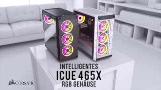 CORSAIR iCUE 465X RGB MidTowerATXSmartGehäuse [upl. by Retsam]