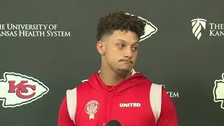 Patrick Mahomes Show love for Travis Kelce in his Press Conference patrickmahomes [upl. by Atinuj425]