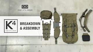 K4 Packs — Complete Breakdown amp Assembly — Exo Mtn Gear [upl. by Linad664]