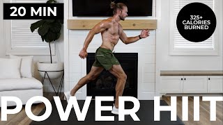 20 Min Power HIIT  Intense Cardio Workout No Equipment [upl. by Hsemin]