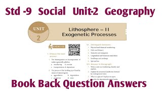 9th Std Social Geography Unit 2 Book Back  Lithosphere II Endogenetic Processes [upl. by Haras]