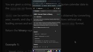 3280 Convert Date to Binary  LeetCode Weekly Contest 414  Editorial [upl. by Kerby]