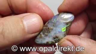 Boulderopal Opal mit Bohrung 003086 b [upl. by Nosaj893]