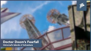 Doctor Dooms Fearfall  Universals Islands of Adventure  Theme Park Music [upl. by Osnofedli]