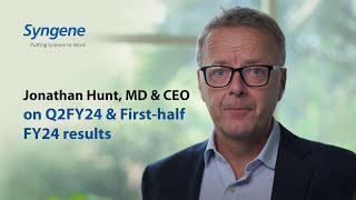 Jonathan Hunt  MD amp CEO on Q2FY24 amp Firsthalf FY24 results syngene financialresults [upl. by Lokin557]