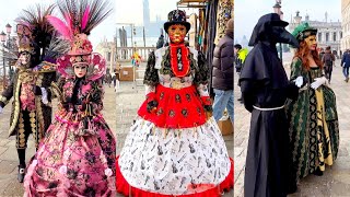 19 Carnival in VENICE 2024 STREET FASHION OF VENICE in the past… [upl. by Vinn]