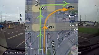 Widnes Driving test Speke route Lane distance [upl. by Assetal]