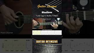 Shallow  Lady Gaga ft Bradley Cooper  Guitar Tutorial  Chords  Guitar Lessons guitarlessons [upl. by Ysac]