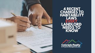 4 Changes To Habitability Laws In Colorado Every Landlord Needs To Know [upl. by Oiragelo689]