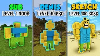 SUB vs DENIS vs SKETCH  BOSSES in Minecraft The Pals [upl. by Henleigh]