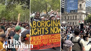 Invasion Day rally 2024 thousands gather at protests in Melbourne Sydney and across Australia [upl. by Charity]