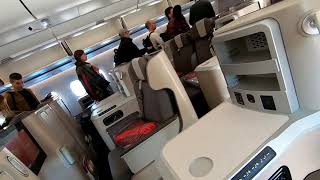 IB6253 Iberia airline business class from Madrid to New York [upl. by Emmalynn292]