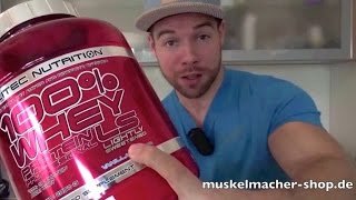 Scitec Nutrition 100 Whey Protein Professional LS weniger süß [upl. by Assiralk]