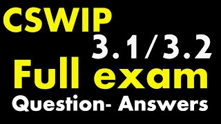 CSWIP 31 amp CSWIP 32 Full Technology part Exam Questions Answers [upl. by Sixla]