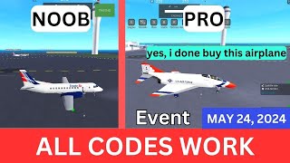 All CODES WORK Event Airplane Simulator ROBLOX  May 25 2024 [upl. by Ballou363]