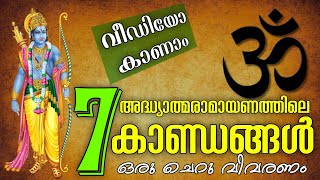 Seven Kandas of Ramayana  അദ്ധ്യാത്മരാമായണം കിളിപ്പാട്ടിലെ കാണ്ഡങ്ങൾ [upl. by Hannis]