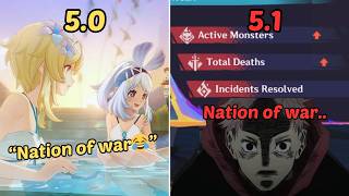 Genshin Players Before and After 51 Natlan Archon Quest War 💀 [upl. by Vitia]