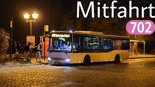 Mitfahrt  IVECO Crossway LE City 12M  Linie 702  Birkengrund Bahnhof  Ludwigsfelde Bahnhof [upl. by Yoj]