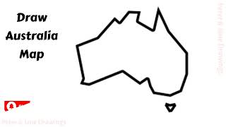 Draw Australia  Draw Australia Map easy  Draw Australia Map step by step  Drawing Australia [upl. by Rhody118]