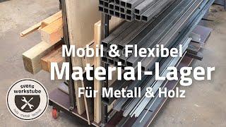 Mobiles Materiallager für Holz Metall Werkstatt  Flexibel selbstbauen [upl. by Scevour781]